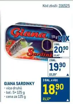 Makro Giana Sardinky nabídka