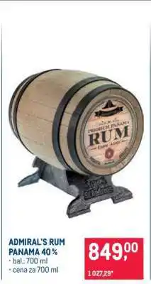 Makro Admiral’s Rum Panama 40 % nabídka