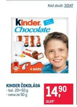 Makro Kinder čokoláda nabídka