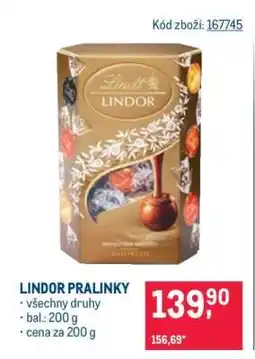 Makro Lindor pralinky nabídka