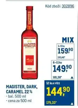 Makro MAGISTER, DARK, CARAMEL 22% nabídka