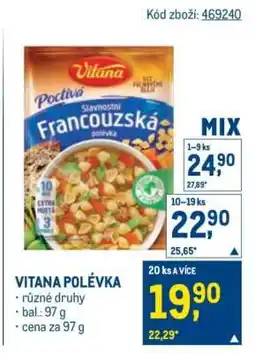 Makro Vitana Polévka nabídka