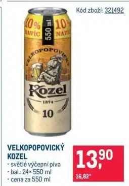 Makro Velkopopovický Kozel nabídka