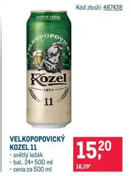 Makro Velkopopovický Kozel 11 nabídka