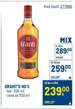 Makro Grant’s 40 % nabídka