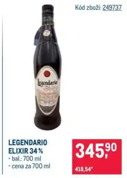 Makro Legendario Elixir 34 % nabídka