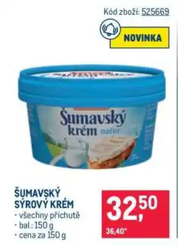 Makro ŠUMAVSKÝ SÝROVÝ KRÉM nabídka