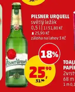 Penny Market Pilsner Urquell světlý ležák 0,5 l nabídka