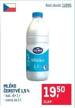 Makro Mléko čerstvé 1,5 % nabídka