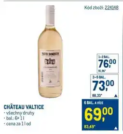 Makro Château Valtice nabídka