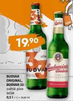 Terno Budvar Originál, Budvar 33 nabídka