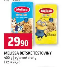 Terno MELISSA Dětské těstoviny nabídka