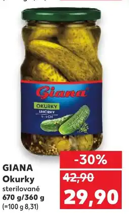 Kaufland GIANA Okurky nabídka