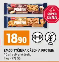 Terno Emco Tyčinka ořech a protein nabídka