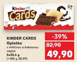 Kaufland KINDER Cards Oplatka nabídka