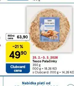 Tesco Tesco palačinky nabídka