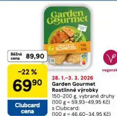 Tesco Garden gourmet rostlinné výrobky nabídka