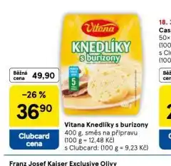 Tesco Vitana knedlíky s burizony nabídka