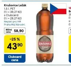 Tesco Pivo krušovice 12 královský ležák nabídka