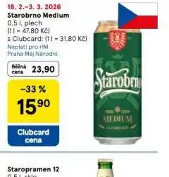 Tesco Starobrno medium nabídka
