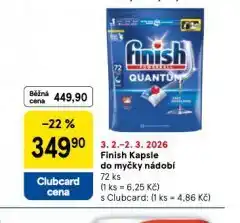 Tesco Finish kapsle do myčky nabídka