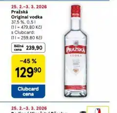 Tesco Pražská original vodka nabídka