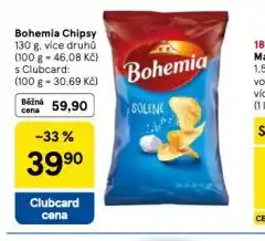 Tesco Bohemia chipsy nabídka
