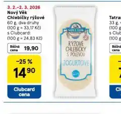 Tesco Nový věk chlebíčky rýžové nabídka