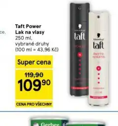 Tesco Taft power lak na vlasy nabídka