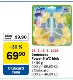 Tesco Domestos power 5 wc blok nabídka
