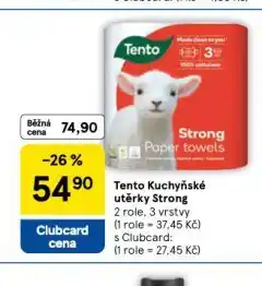 Tesco Tento kuchyňské utěrky strong nabídka