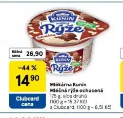 Tesco Kunín mléčná rýže ochucená nabídka