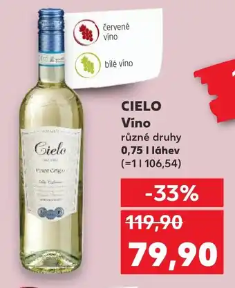 Kaufland CIELO Víno nabídka