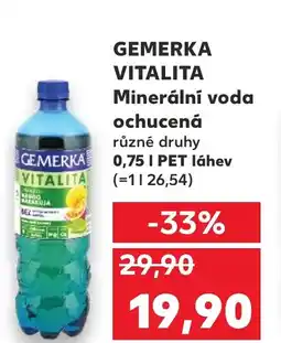 Kaufland GEMERKA VITALITA Minerální voda ochucená nabídka