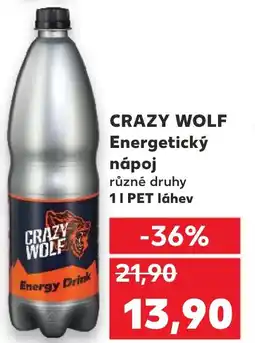 Kaufland CRAZY WOLF Energetický nápoj nabídka