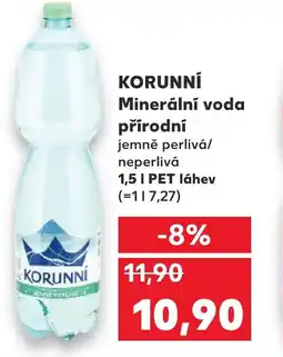 Kaufland KORUNNÍ Minerální voda přírodní nabídka