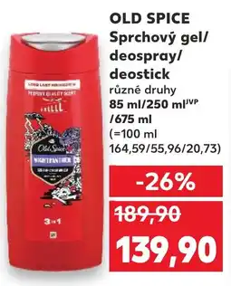 Kaufland OLD SPICE Sprchový gel/ deospray/ deostick nabídka
