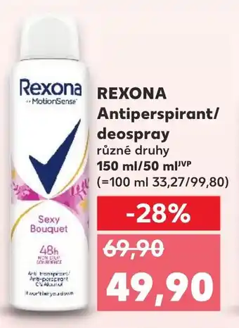 Kaufland REXONA Antiperspirant/ deospray nabídka