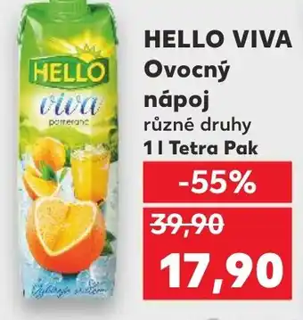 Kaufland HELLO Viva Ovocný nápoj nabídka
