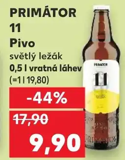 Kaufland PRIMÁTOR 11 Pivo nabídka