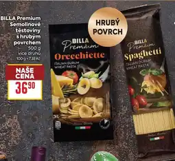 Billa BILLA Premium Semolinové těstoviny s hrubým povrchem nabídka