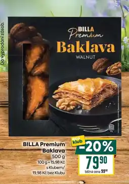 Billa BILLA Premium Baklava nabídka