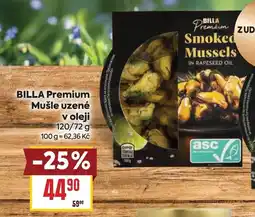 Billa BILLA Premium Mušle uzené v oleji nabídka