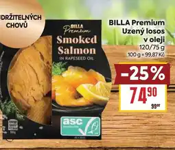 Billa BILLA Premium Uzený losos v oleji nabídka