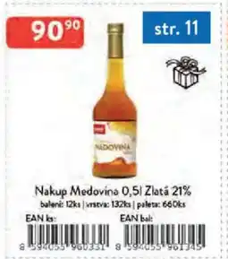 Qanto Nakup Medovina Zlatá 21% nabídka