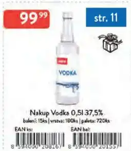 Qanto Nakup Vodka 37,5% nabídka