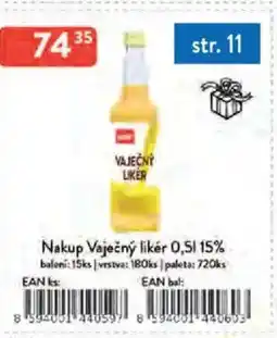 Qanto Nakup Vaječný likér 15% nabídka