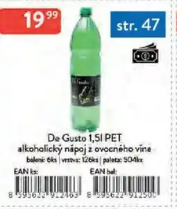 Qanto De Gusto PET alkoholický nápoj z ovocného nabídka