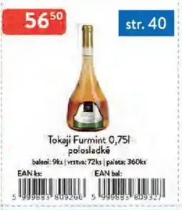 Qanto Tokaji Furmint polosladké nabídka