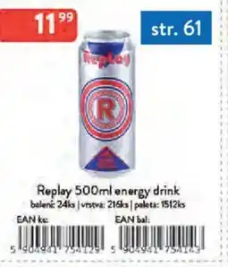Qanto Replay energy drink nabídka